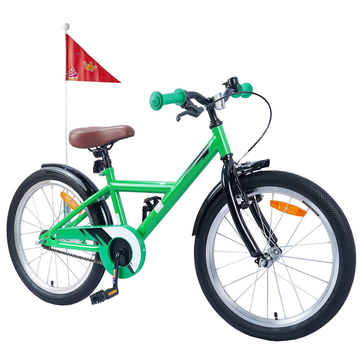 Kids Bike 18 Inches for 5-7 Years Old Green