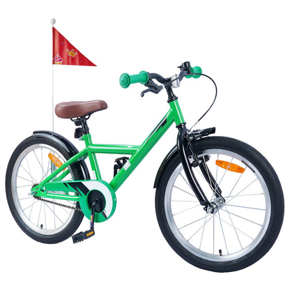 Kids Bike 18 Inches for 5-7 Years Old Green