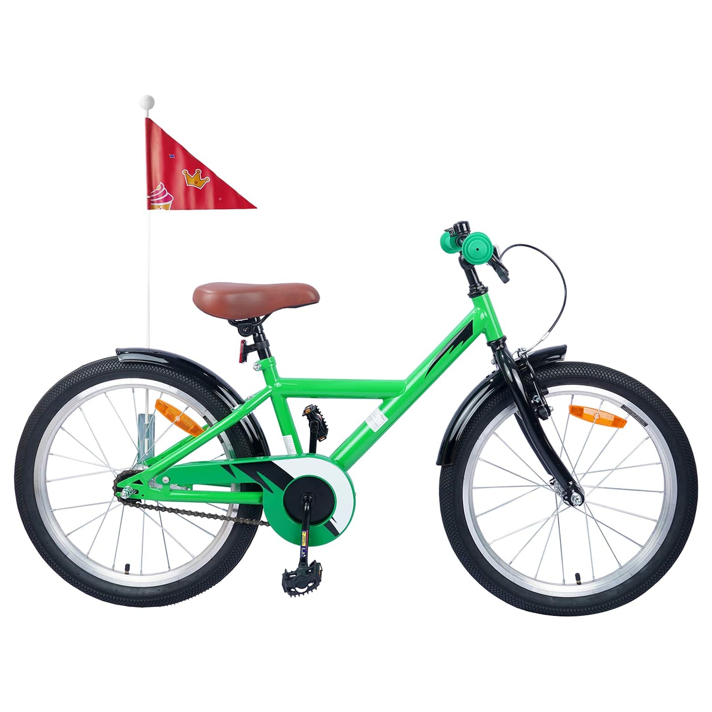 Kids Bike 18 Inches for 5-7 Years Old Green