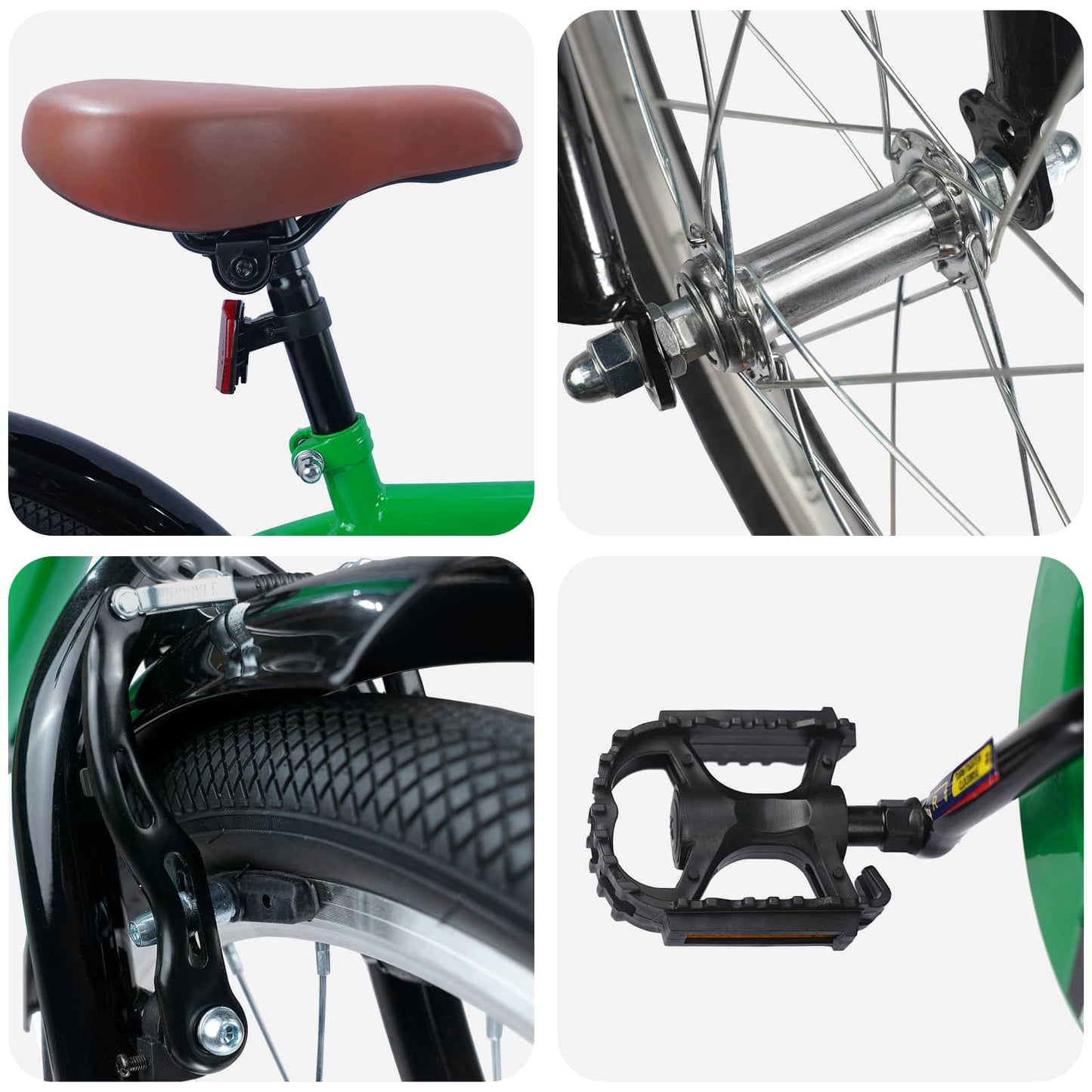 Kids Bike 20 Inches for 6-11 Years Old Green