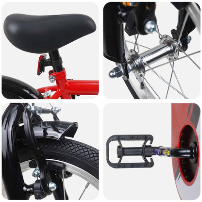 Kids Bike 12 Inches for 2-4 Years Old Red