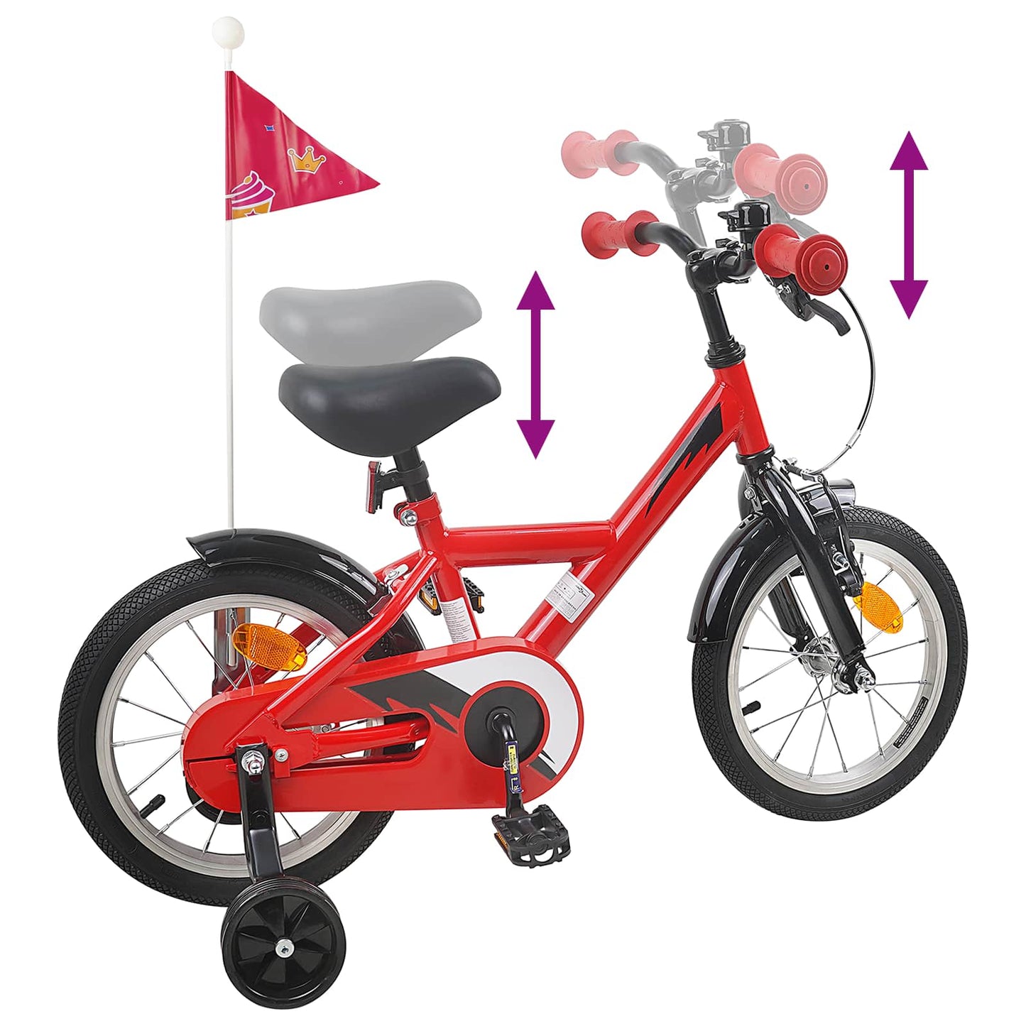 Kids Bike 16 Inches for 4-6 Years Old Red