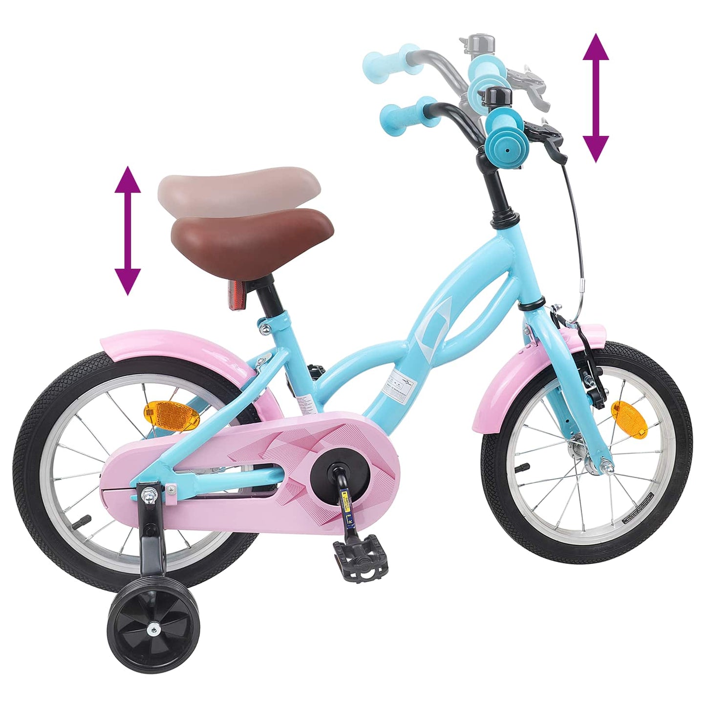 Kids Bike 14 Inches for 3-5 Years Old Light Blue