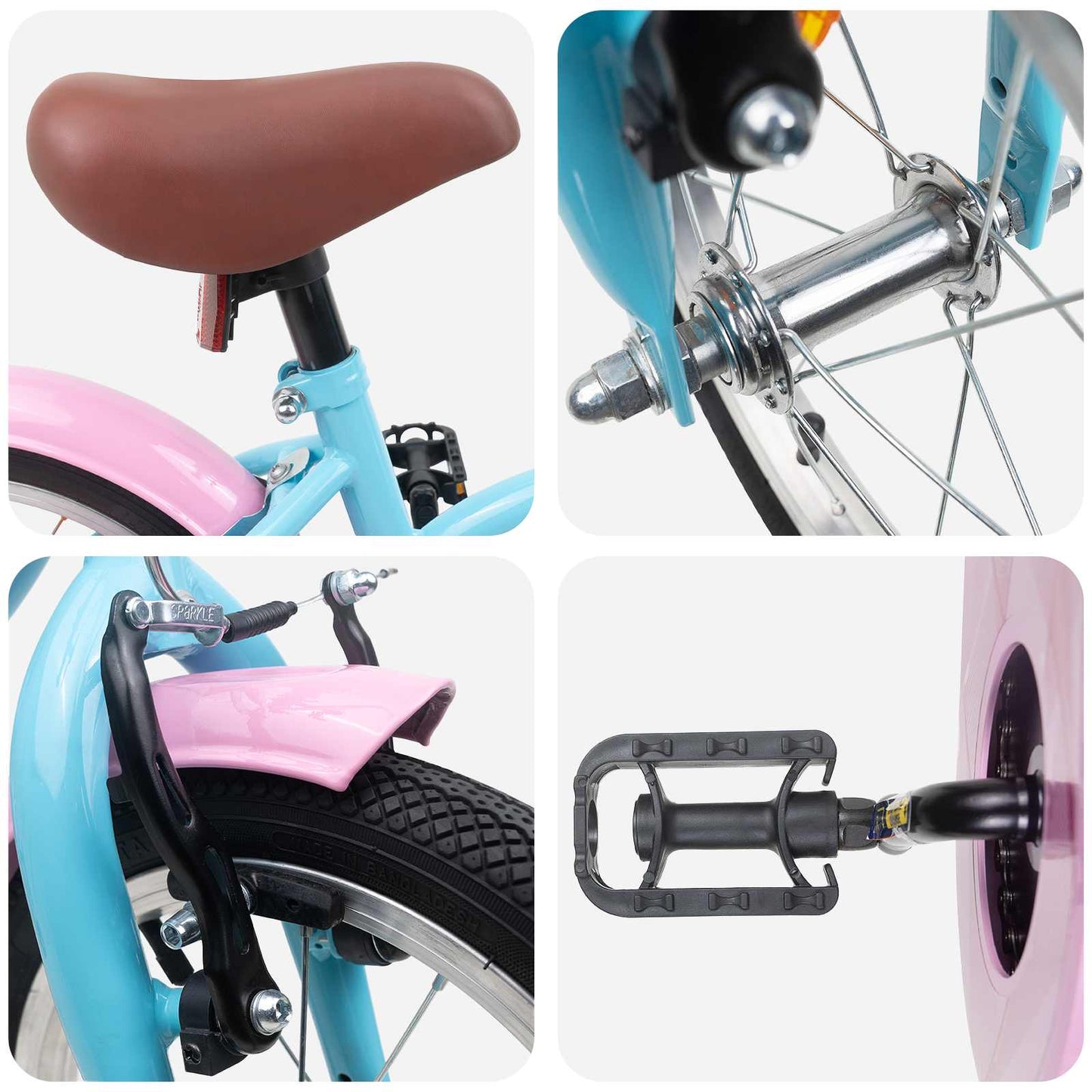 Kids Bike 16 Inches for 4-6 Years Old Light Blue