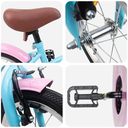Kids Bike 16 Inches for 4-6 Years Old Light Blue