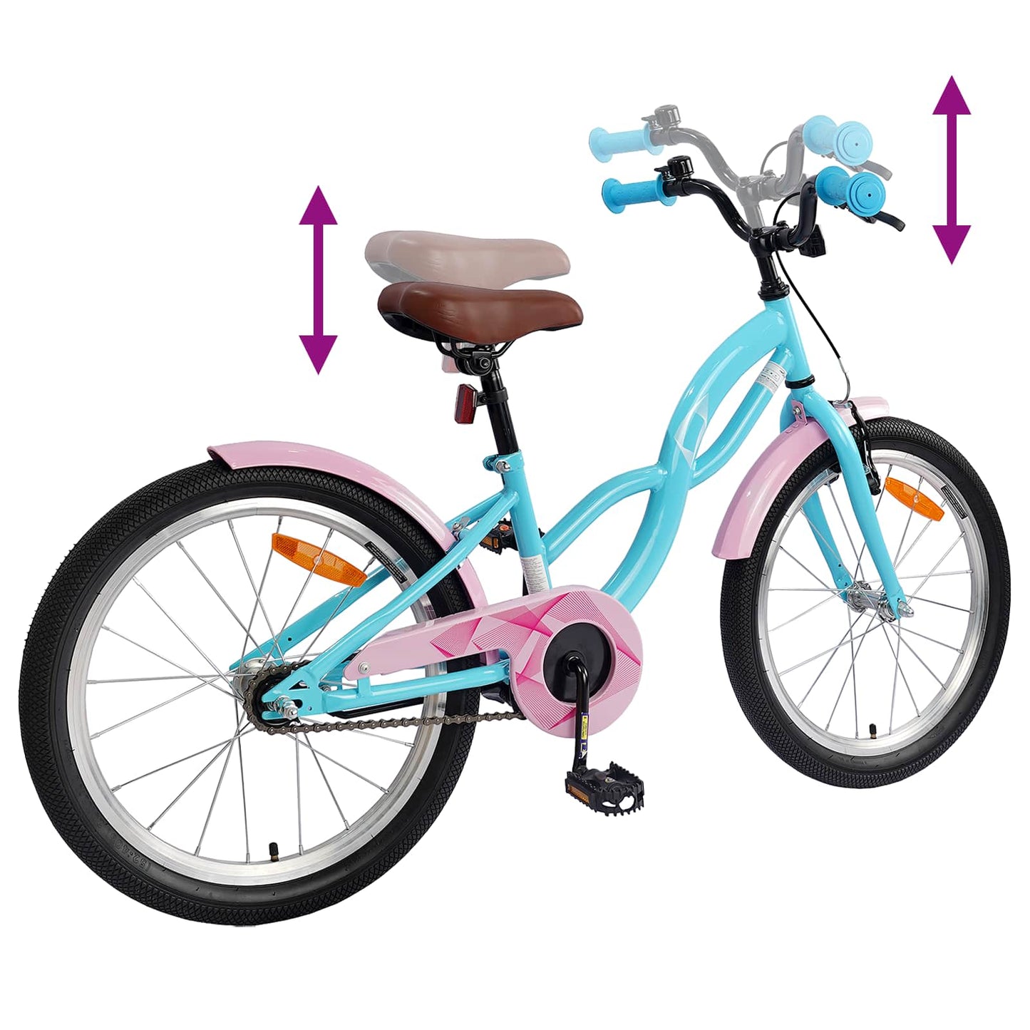 Kids Bike 18 Inches for 5-7 Years Old Light Blue