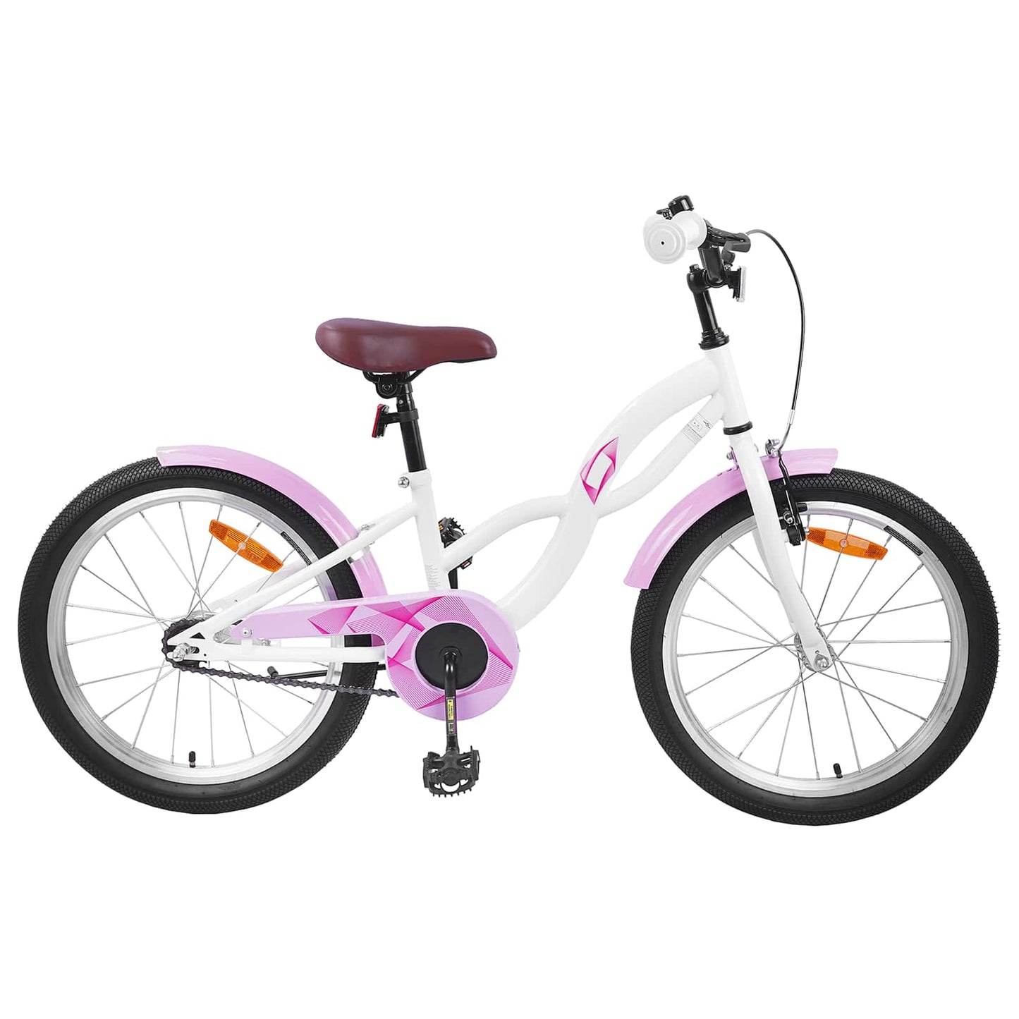 Kids Bike 18 Inches for 5-7 Years Old White