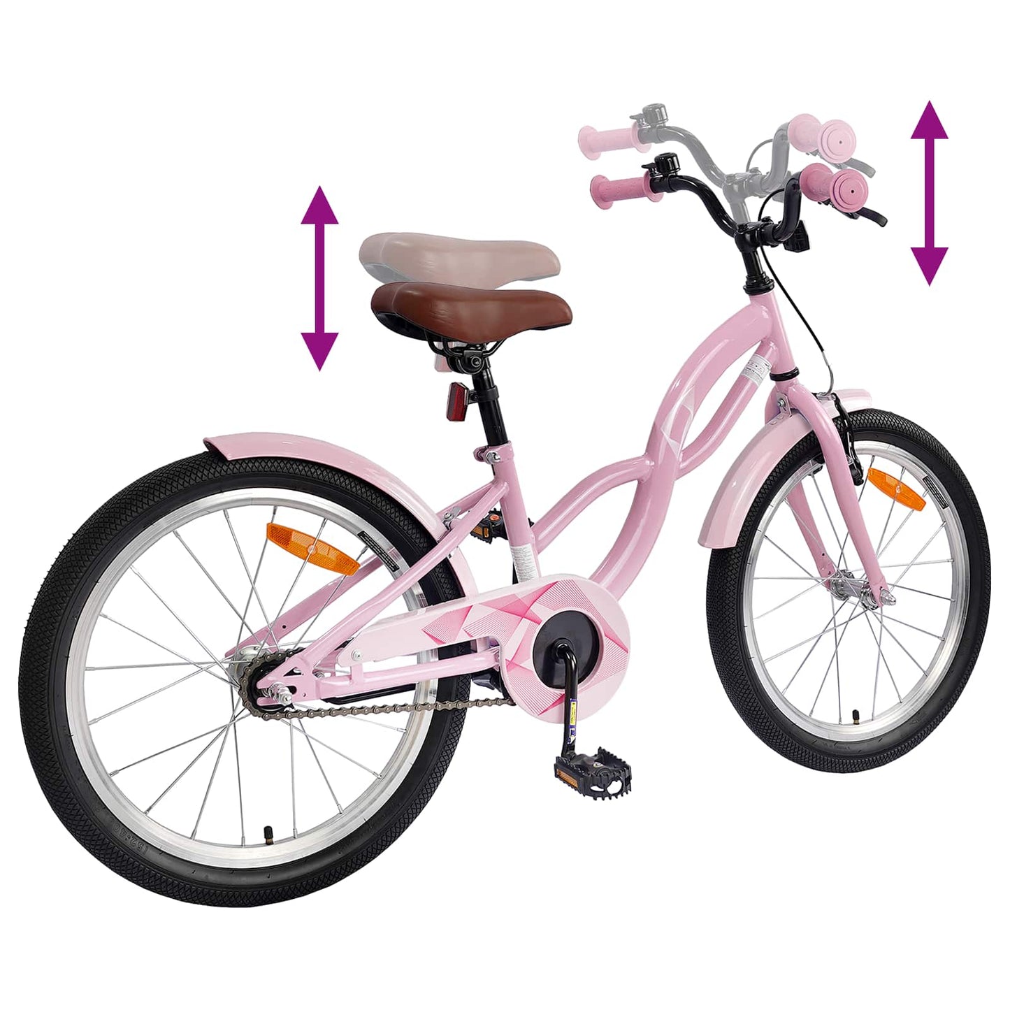 Kids Bike 20'' for 6-11 Years Old Light Pink
