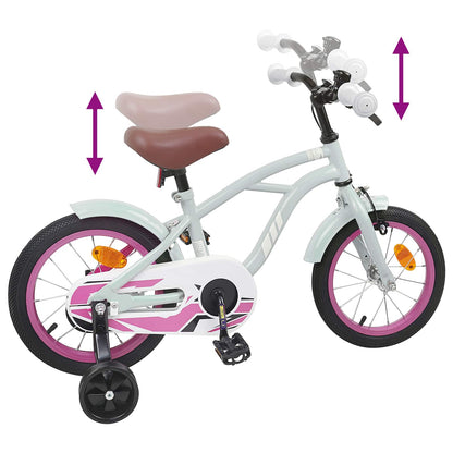 Kids Bike 12 Inches for 2-4 Years Old Light Green