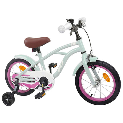 Kids Bike 14 Inches for 3-5 Years Old Light Green