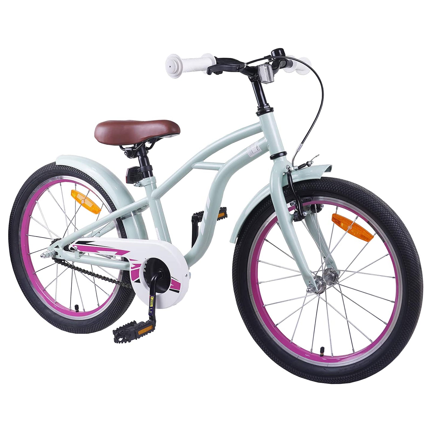 Kids Bike 18 Inches for 5-7 Years Old Light Green