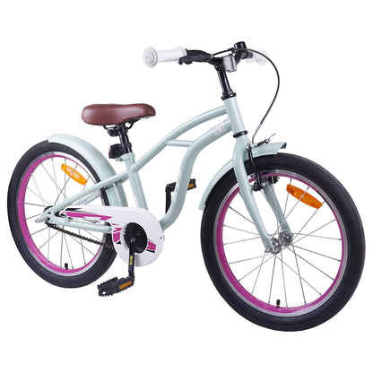 Kids Bike 18 Inches for 5-7 Years Old Light Green