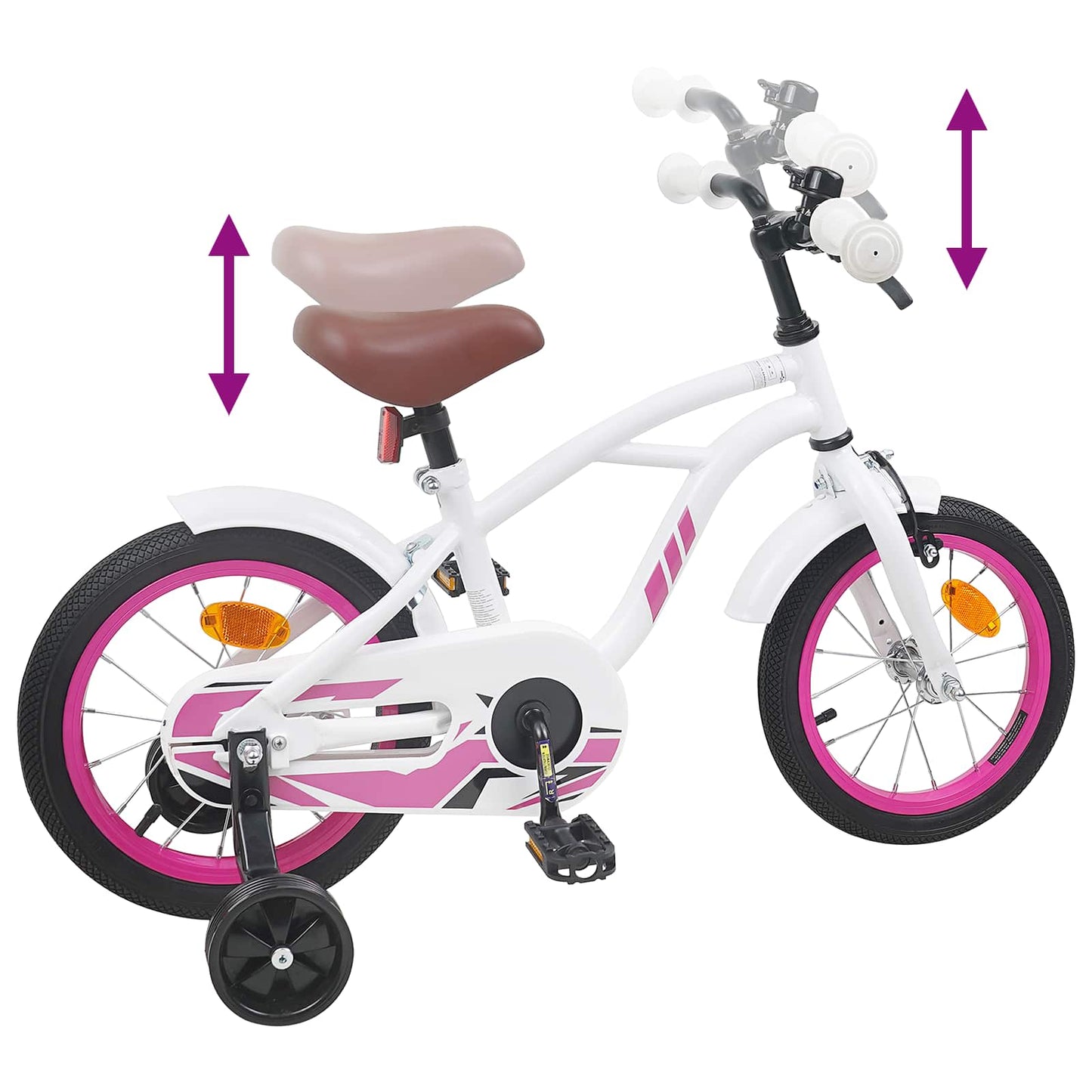 Kids Bike 14 Inches for 3-5 Years Old White