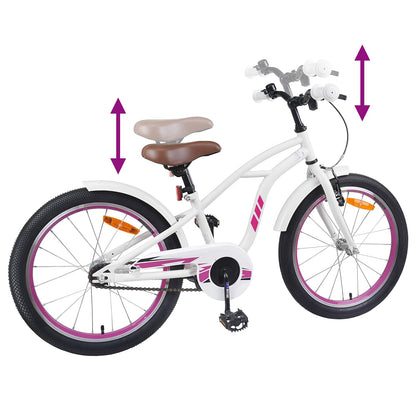 Kids Bike 20 Inches for 6-11 Years Old White