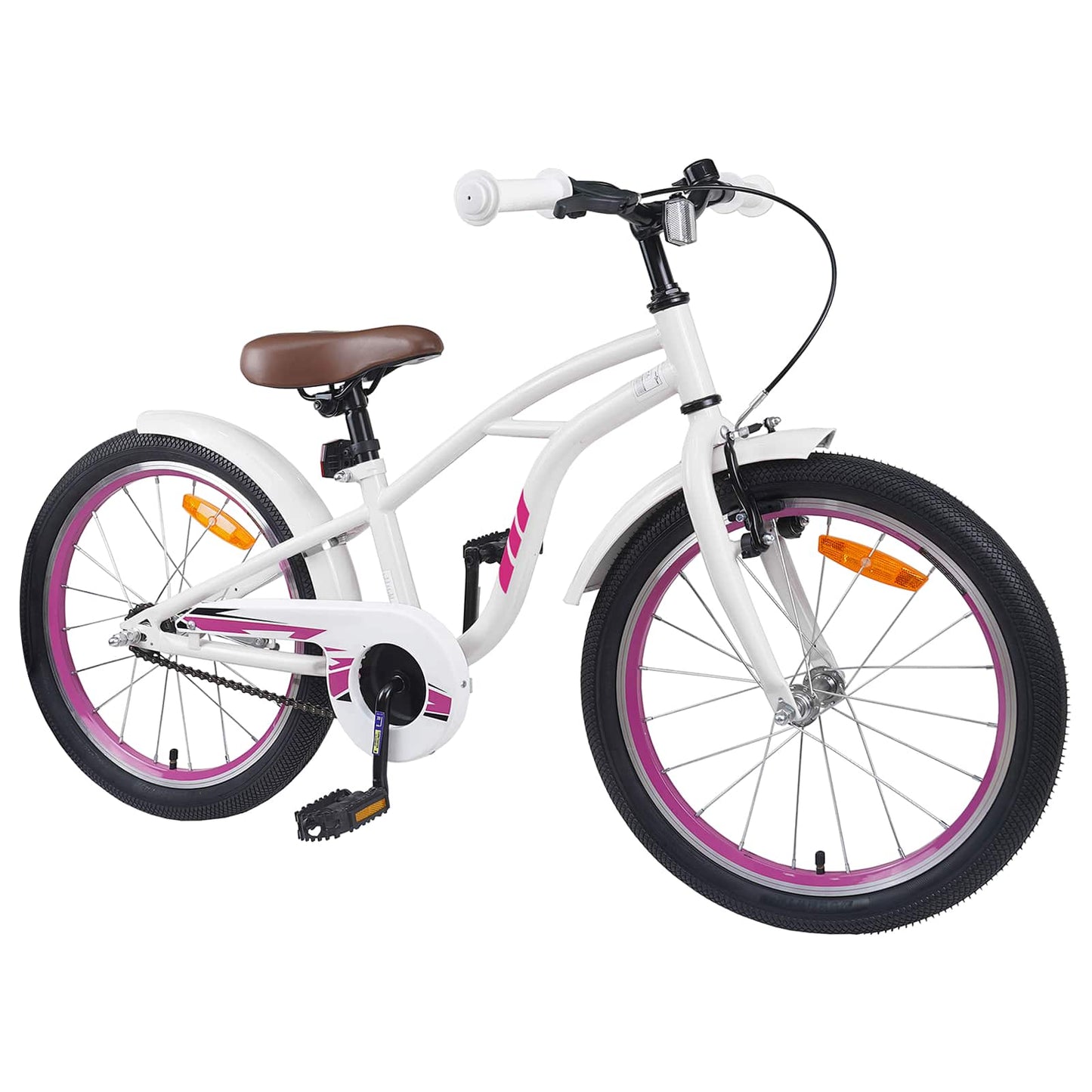 Kids Bike 22 Inches for 7-12 Years Old White