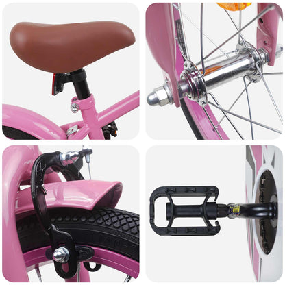 Kids Bike 14 Inches for 3-5 Years Old Light Pink