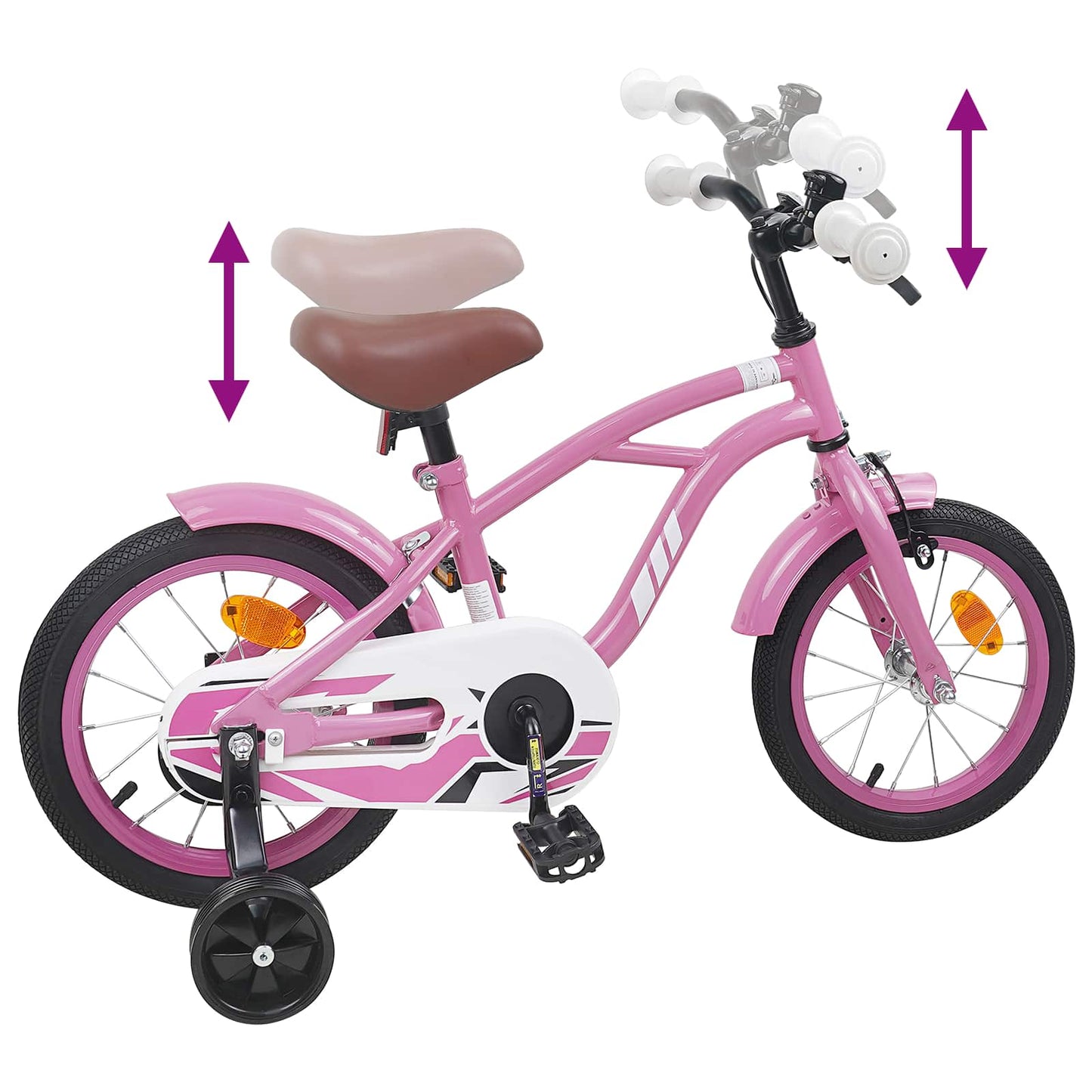 Kids Bike 14 Inches for 3-5 Years Old Light Pink