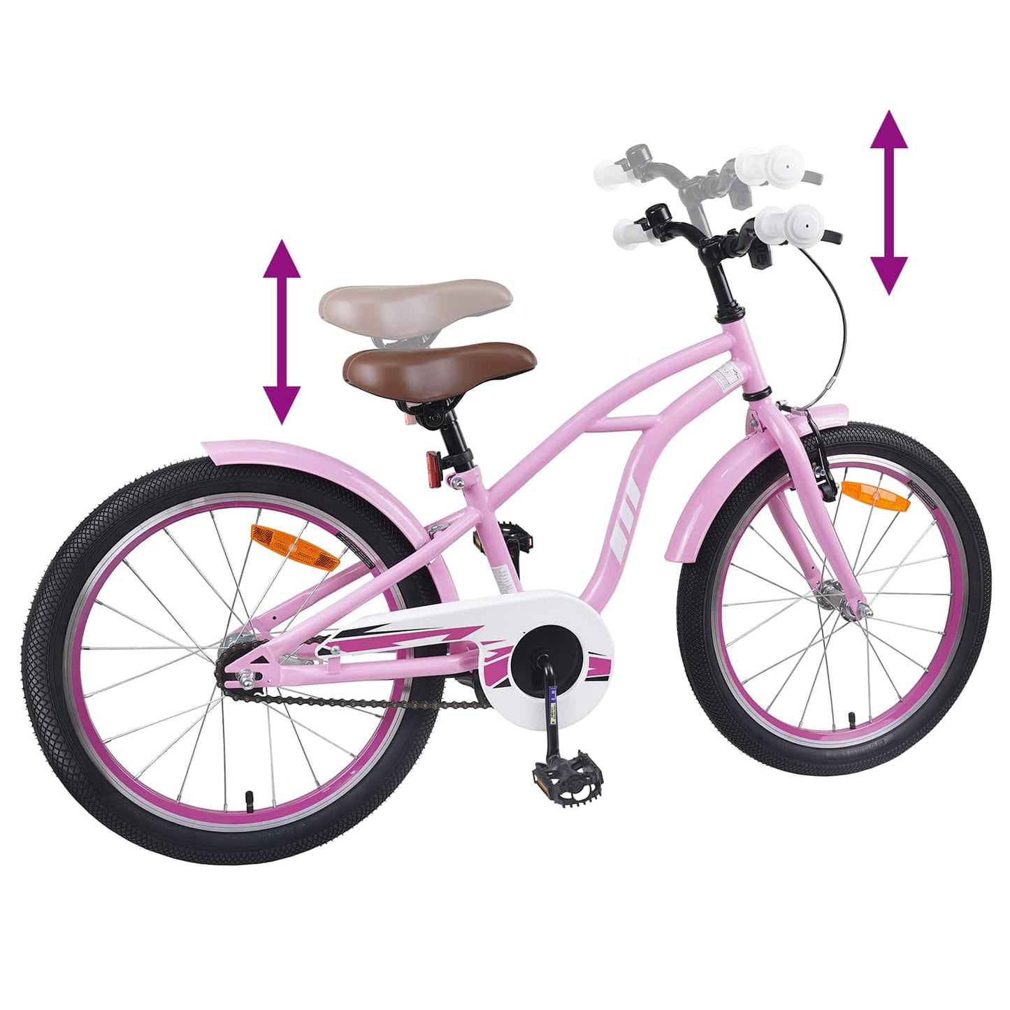 Kids Bike 18 Inches for 5-7 Years Old Light Pink