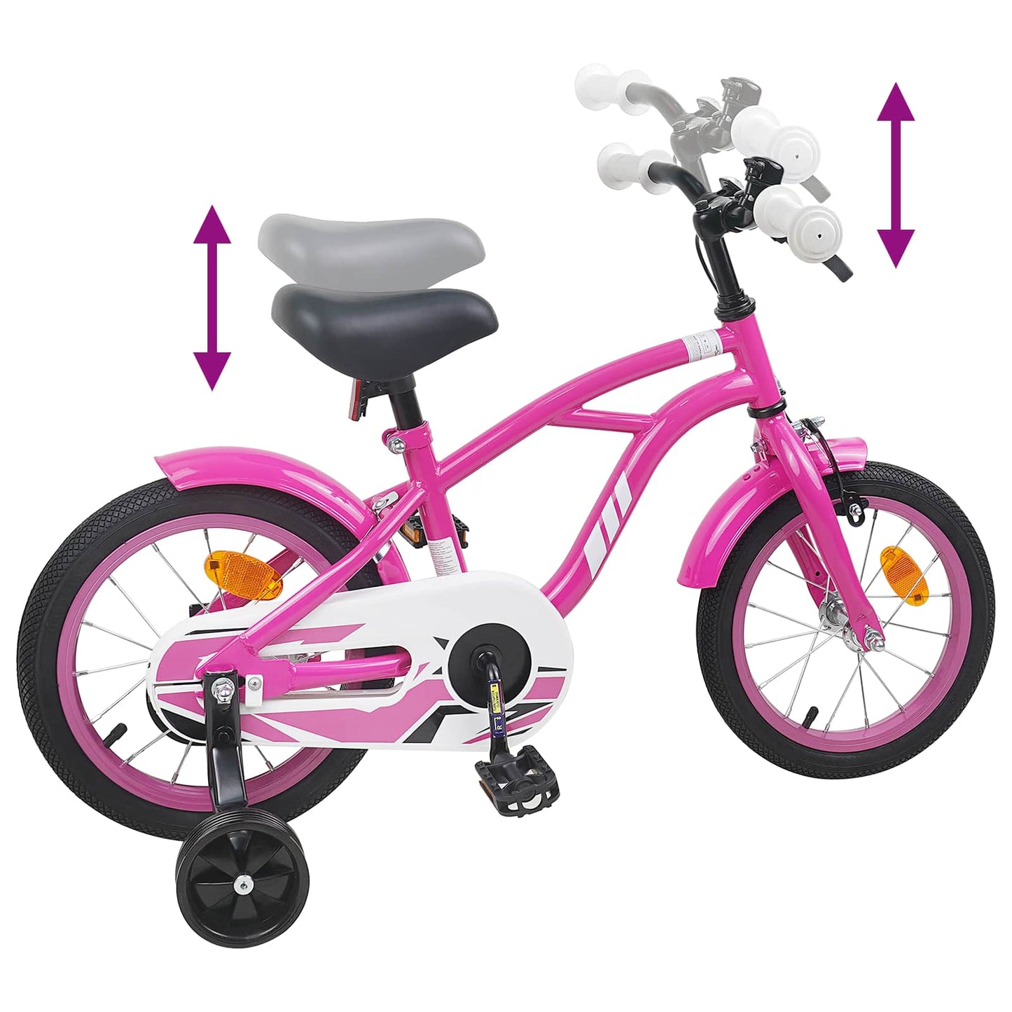 Kids Bike 12 Inches for 2-4 Years Old Dark Pink