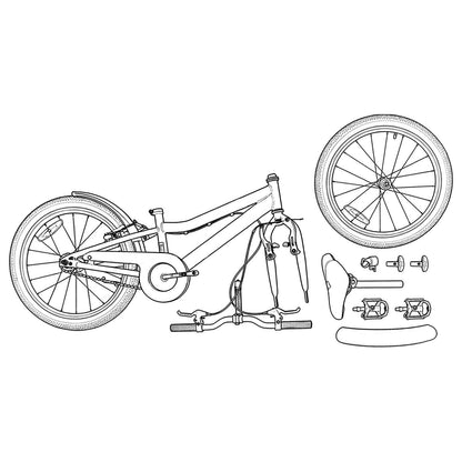 Kids Bike 18 Inches for 5-7 Years Old Dark Pink