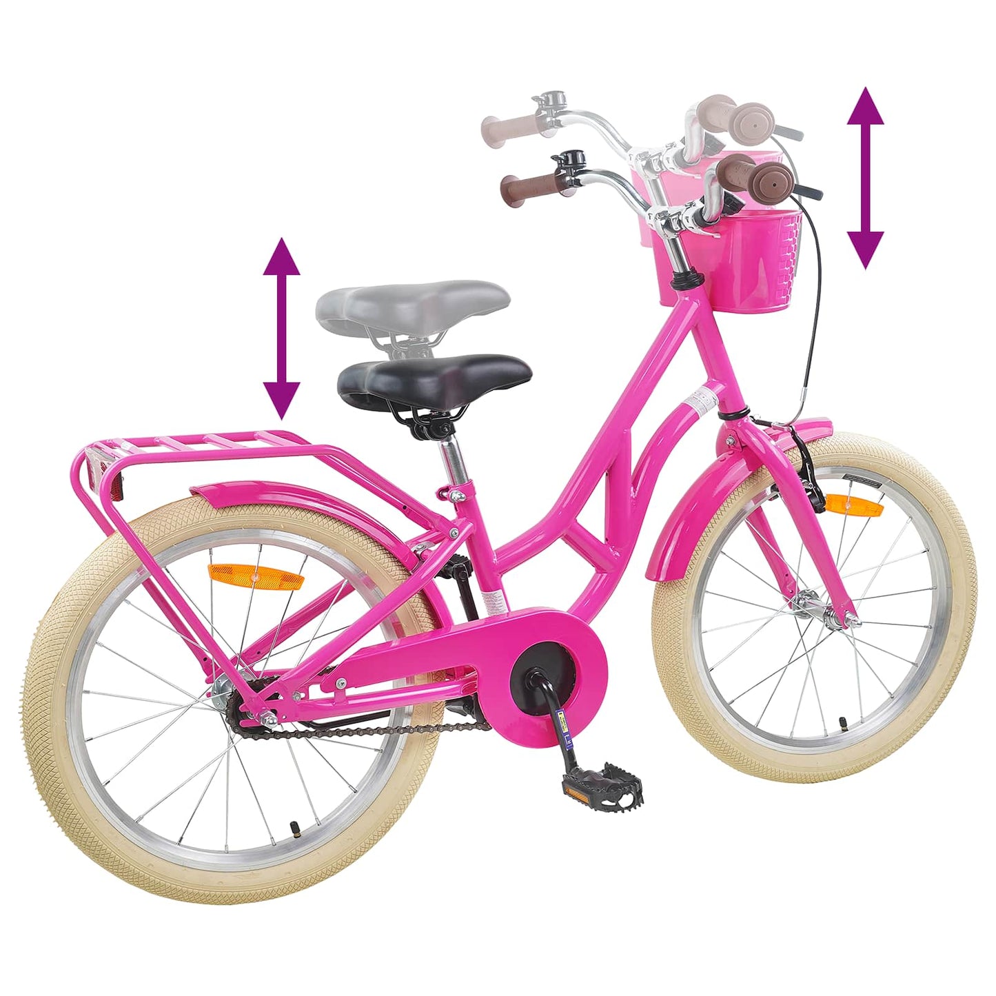 Kids Bike 20'' for 6-11 Years Old Dark Pink