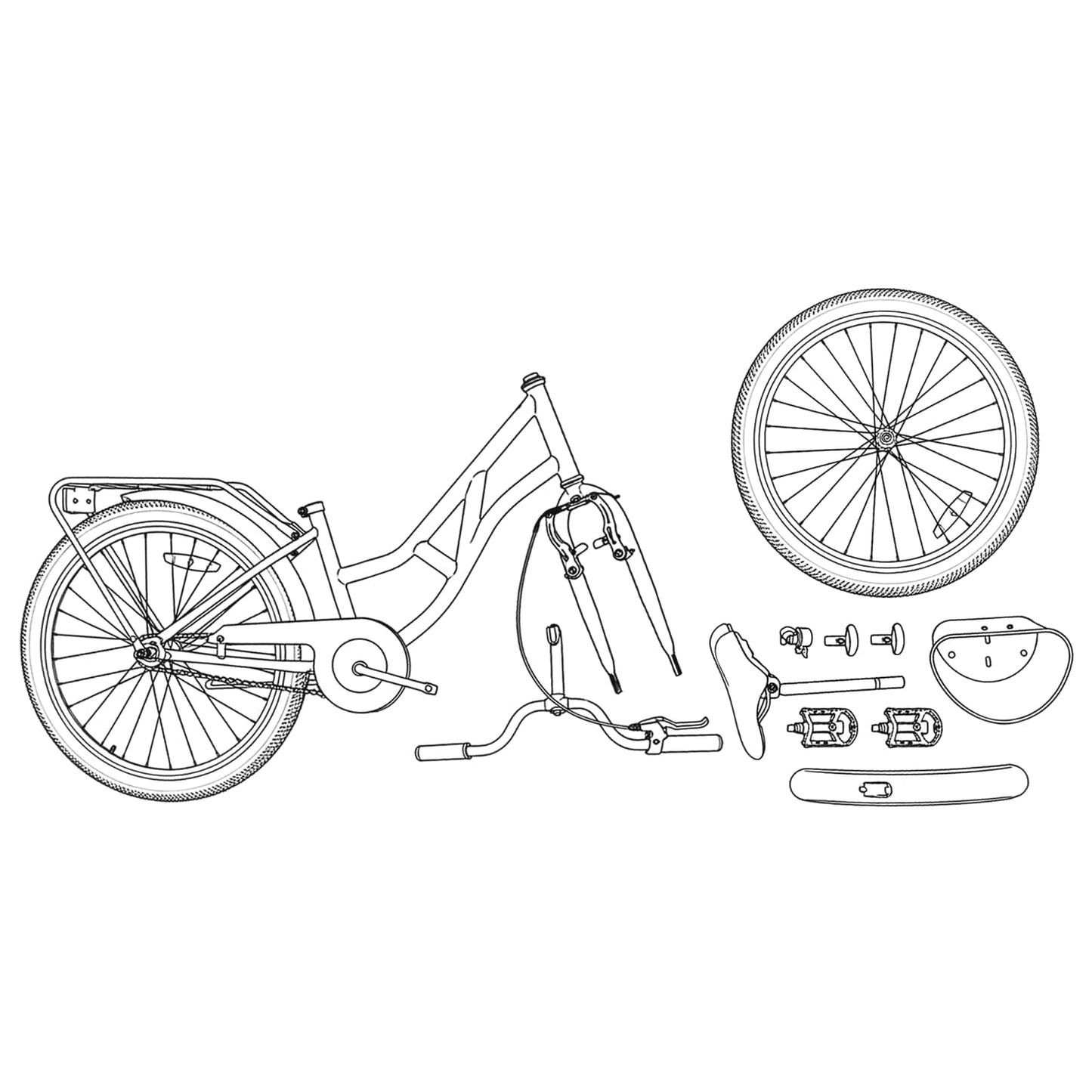 Kids Bike 20'' for 6-11 Years Old Dark Pink
