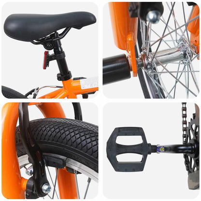 BMX Bike 20 Inches for over 9 Years Old Orange