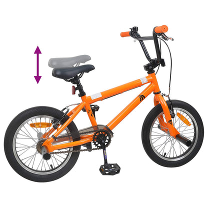 BMX Bike 18 Inches for 7-10 Years Old Orange