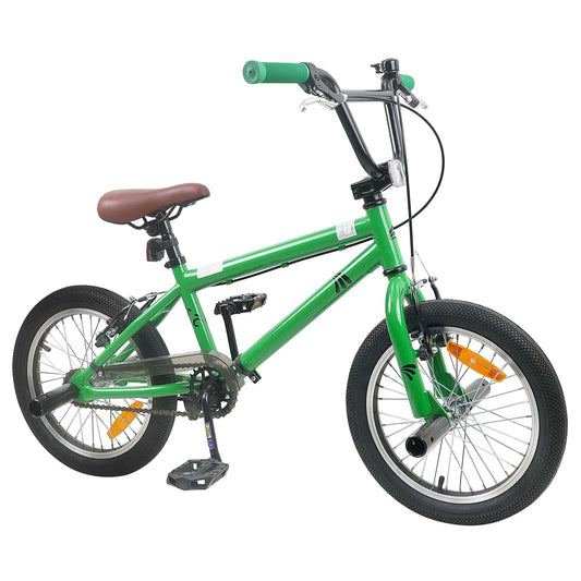 BMX Bike 18 Inches for 7-10 Years Old Green
