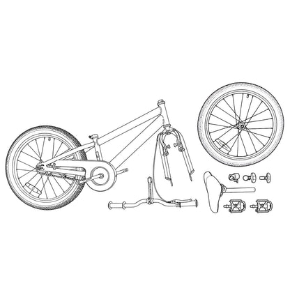 BMX Bike 18 Inches for 7-10 Years Old Green