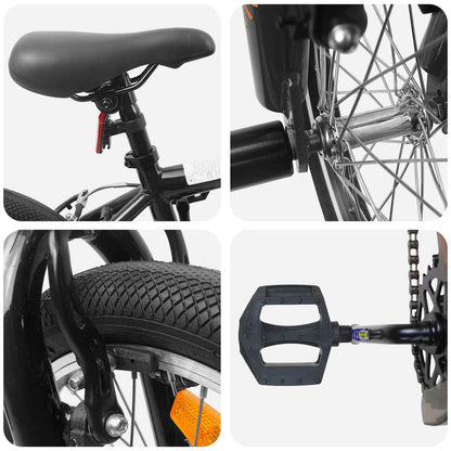 BMX Bike 20 Inches for 9 Years Old Black