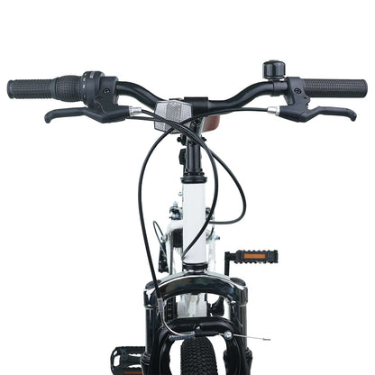 Mountain Bike 24 Inches 6-Speed for 8-12 Years Old White