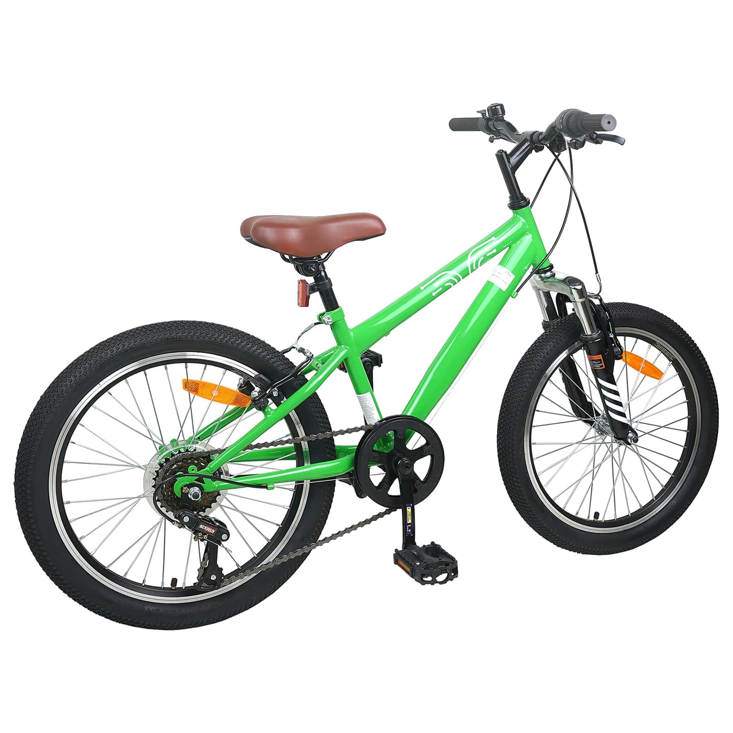 Mountain Bike 20 Inches 6-Speed for 5-8 Years Old Green
