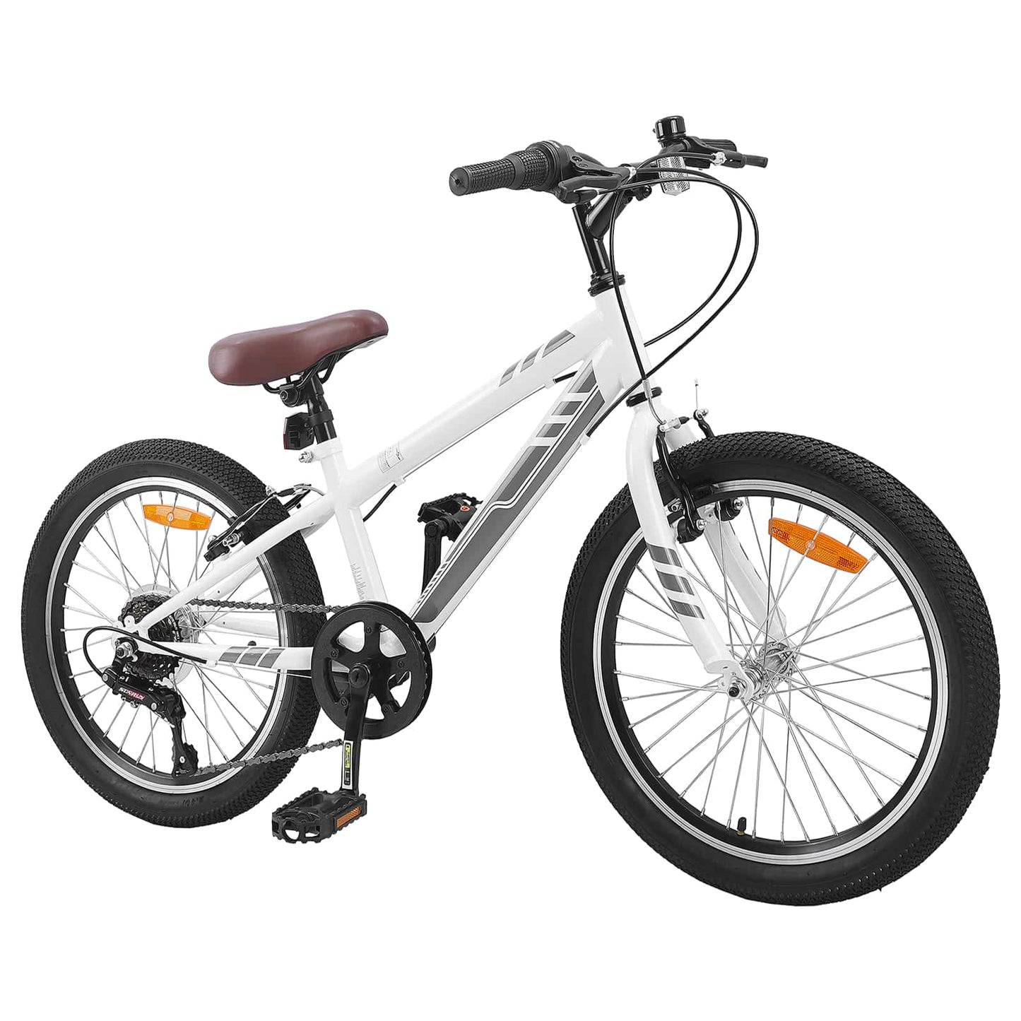 Mountain Bike 20'' 6-Speed for 5-8 Years Old White