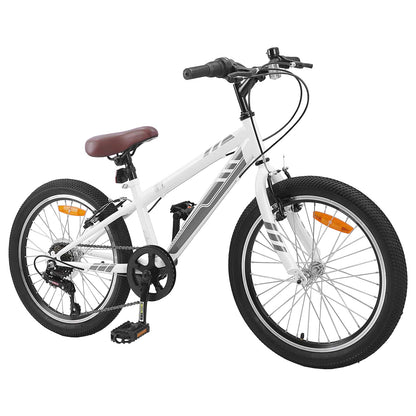 Mountain Bike 20'' 6-Speed for 5-8 Years Old White