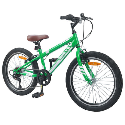 Mountain Bike 20'' 6-Speed for 5-8 Years Old Green