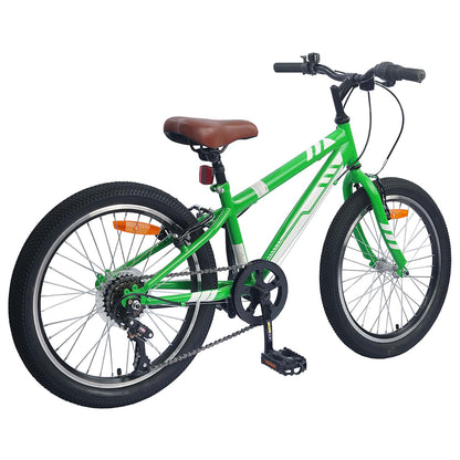 Mountain Bike 20'' 6-Speed for 5-8 Years Old Green