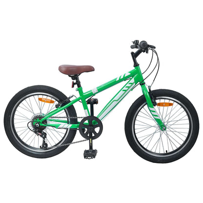 Mountain Bike 24'' 6-Speed for 8-12 Years Old Green