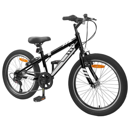 Mountain Bike 24'' 6-Speed for 8-12 Years Old Black