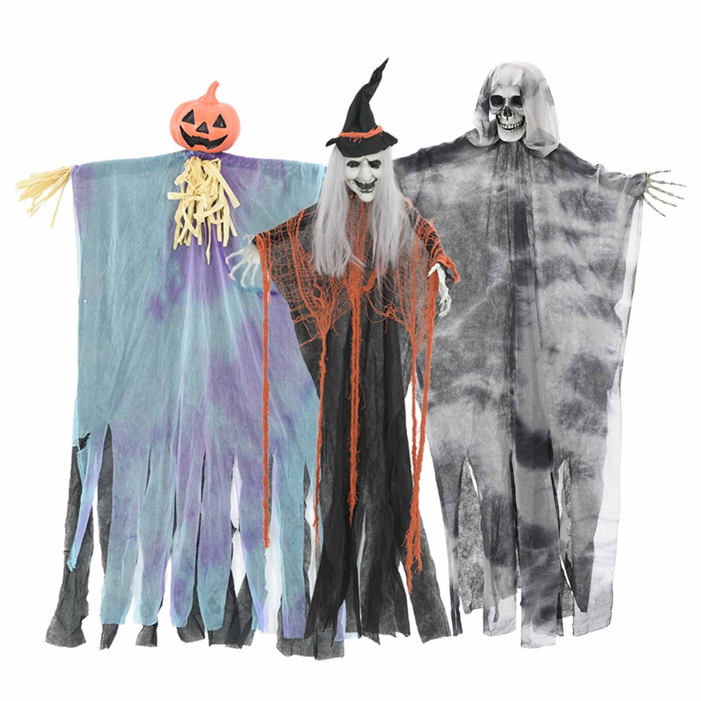 Halloween Hanging Ghost 3 pcs Multicolour 61 x 97 cm Polyester