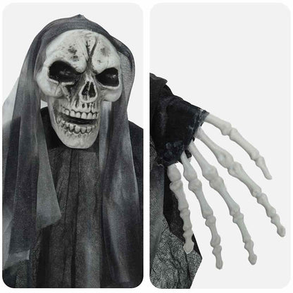 Halloween Hanging Ghost 3 pcs Black 66 x 110 cm Polyester