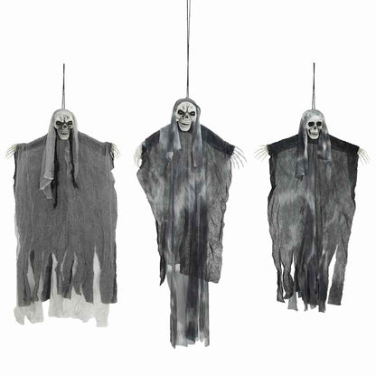 Halloween Hanging Ghost 3 pcs Black 66 x 110 cm Polyester