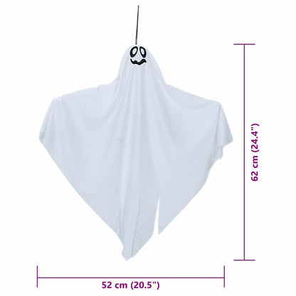 Halloween Hanging Ghost with 3 LEDs 3 pcs White Polyester