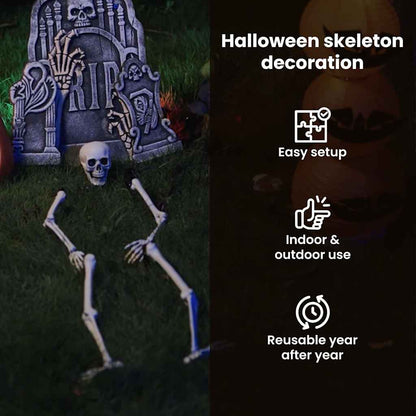 Halloween Skeleton with Ground Spikes White 45.5 x 13 cm