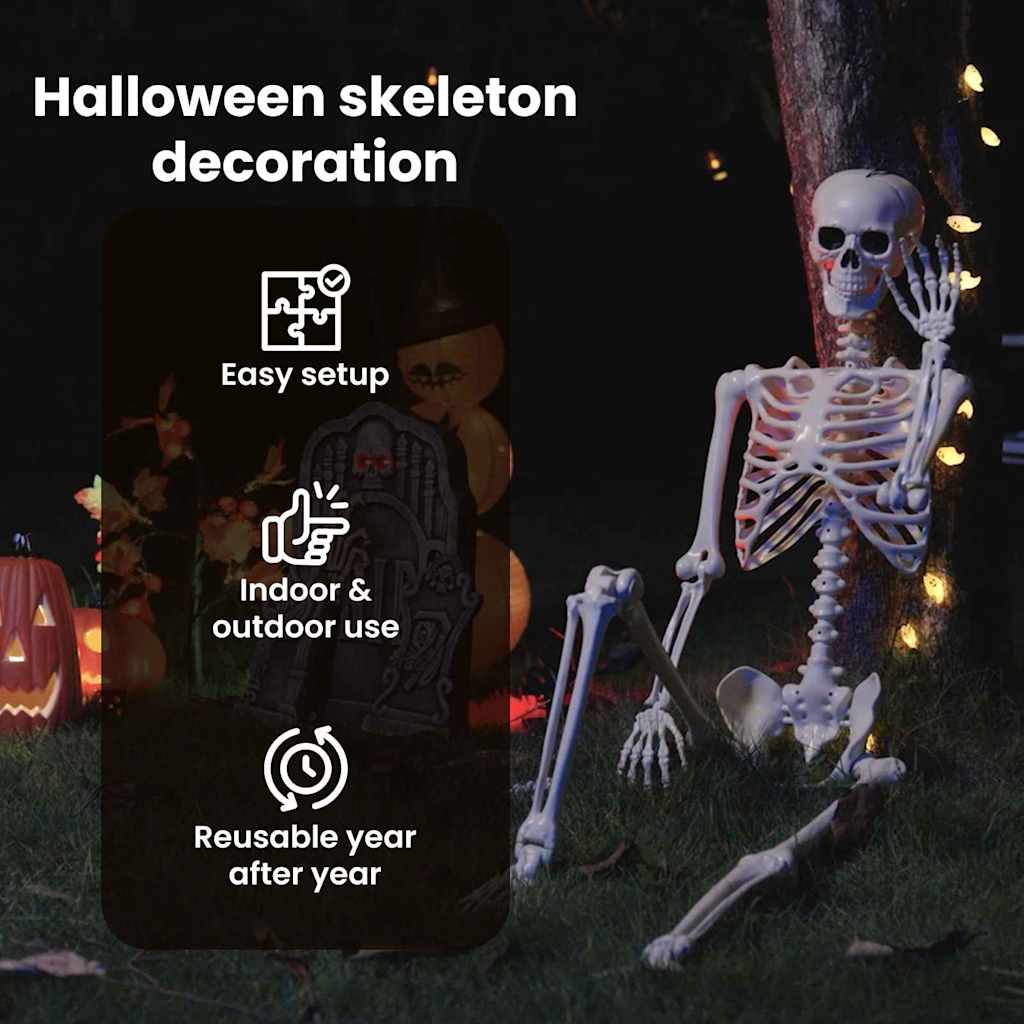 Halloween Skeleton 2 pcs White 85 cm Polypropylene