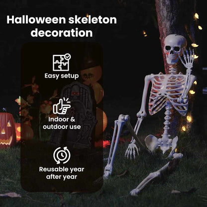Halloween Skeleton 2 pcs White 85 cm Polypropylene