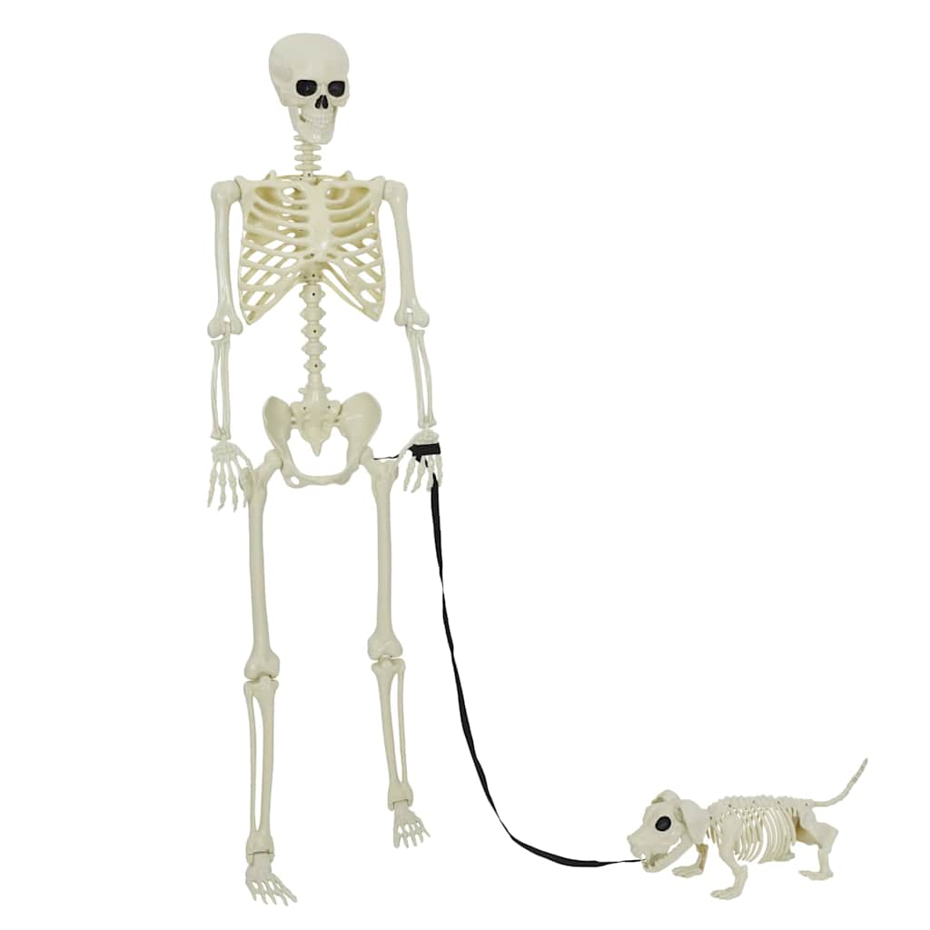 Halloween Decoration Skeleton 2 pcs White Polypropylene