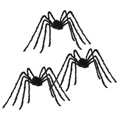 Halloween Spider Decoration 3 pcs Black 200 cm Polyester