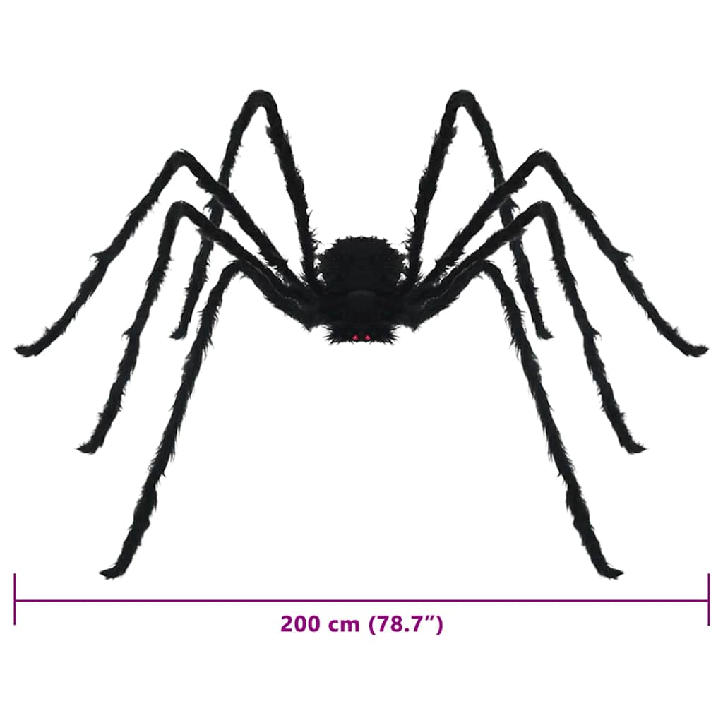 Halloween Spider Decoration 3 pcs Black 200 cm Polyester