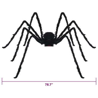 Halloween Spider Decoration 3 pcs Black 200 cm Polyester